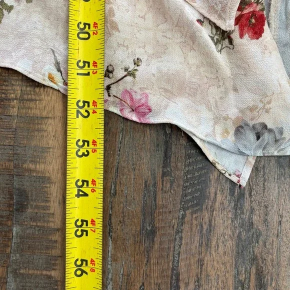 Sundance Floral Maxi XL Boho Fairycore Sleeveless Ruffle Asymmetrical Hem Blush - Picture 7 of 11